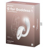 Satisfyer Vibro Rabbit Rabbit G For Goddess 1 16 x 3.8cm Blanc